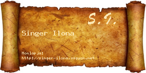 Singer Ilona névjegykártya
